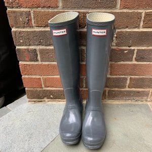 Hunter Boots Original Tall Rain Boots: Grey